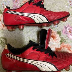 サッカースパイク　24.5cm (PUMA PARA MEXICO LITE 赤)の画像