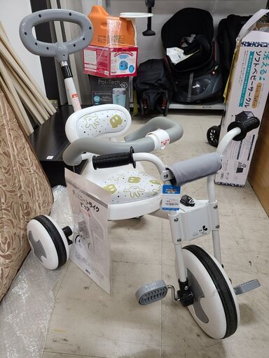 J4316　三輪車　ides　アイデス　ディズニートライクピュア　ホワイト　 クリーニング済み　【リユースのサカイ柏店】