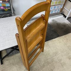 折りたたみ椅子　No.9308　チェア　木製　ナチュラルカラー　【リサイクルショップどりーむ荒田店】の画像