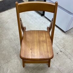 折りたたみ椅子　No.9308　チェア　木製　ナチュラルカラー　【リサイクルショップどりーむ荒田店】の画像