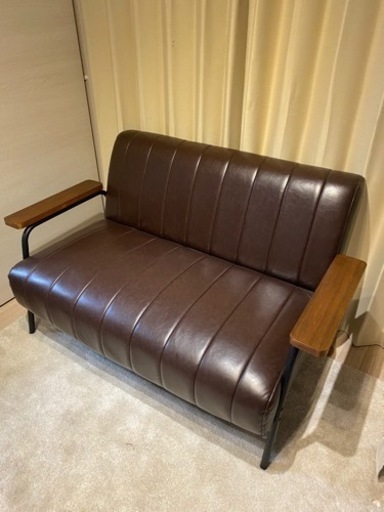 ニトリ　2人用ソファ　定価31990円(Nシールド ステイン2KD DBR)