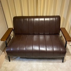 ニトリ　2人用ソファ　定価31990円(Nシールド ステイン2KD DBR)の画像