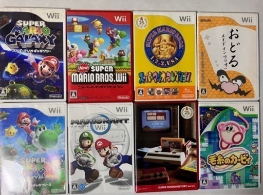 【取引成立】wii人気ソフト7本セット　マリオ系多数、毛糸のカービィ、おどるメイドインワリオ等、起動確認済