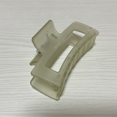 ヘアクリップ 黄緑 クリア