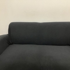 二人掛けソファー🛋️ ニトリ　人気ブラック色の画像