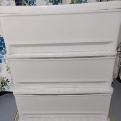 プラスチックタンス3段