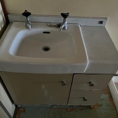 ジャンク レトロ 中古 洗面化粧台 の画像