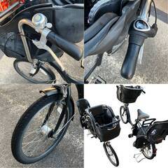 三人乗り・子供乗せ自転車（アサヒサイクル ママフレ！ツイン ML203）ブラックの画像