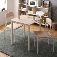 ダイニングテーブル　椅子2脚セット