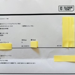 三遠ネオフェニックスvsアルバルク東京　2月10日観戦チケット(2枚セット)の画像