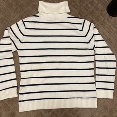 ハイネック　ボーダーセーター　LLサイズ