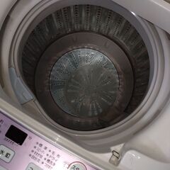 中古 6.0kg 全自動洗濯機 ハイアール（アクア） ピンクカラー AQW-KS6E 2016年製 希少の画像