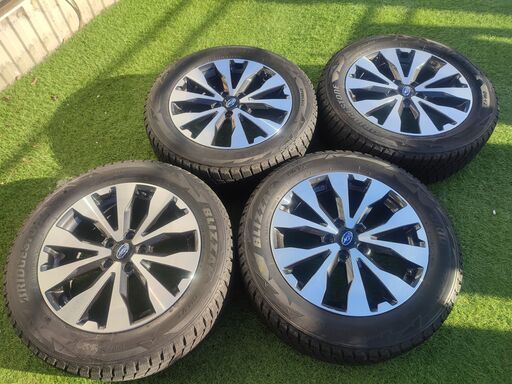 スバル純正アルミホイール＋スタッドレスタイヤ(225/60R18)セット中古品