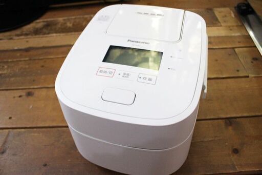 美品 21年製 Panasonic/パナソニック おどり炊き スチーム\u0026可変圧力ＩＨジャー炊飯器 SR-VSX101 ホワイト 5.5合炊き 炊飯器 タッチ液晶