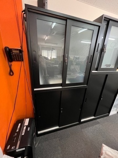 書類棚　黒　中古美品