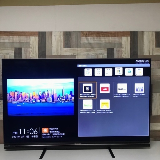 即日受渡❣️SHARP  AQUOS60型3D高画質 YouTube視聴25000円