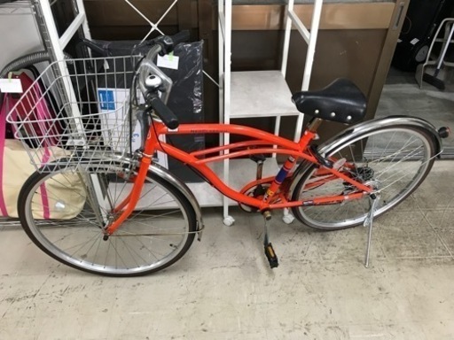 2402-136 NEO CLASSICO サイクルスポット ママチャリ 自転車 オレンジ 26インチ ブレーキ確認済み タイヤ空気あり 店舗ではタイヤの空気は入れられません サビ・汚れあり カギ付き 6段変速の確認はしてません