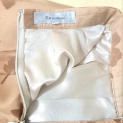 人気ブランドRirandture 膝上スカート　美品　ブラウン　シフォン　ベロアの画像
