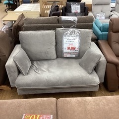 KB-17【新入荷 リサイクル品】LOWYA ベルベット調 2シーターソファ グレー