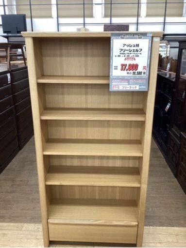 KB-19【新入荷　リサイクル品】アッシュ材　フリーシェルフ　ナチュラル