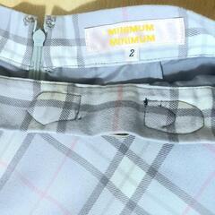 MINIMUM MINIMUM　上品なチェックスカート　水色の画像