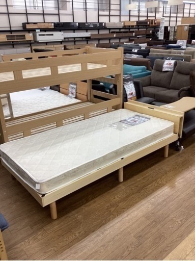 KB-20【新入荷　リサイクル品】シングルベッド　ナチュラル