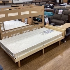 KB-20【新入荷　リサイクル品】シングルベッド　ナチュラル