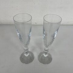 【Baccarat】 バカラ ベガ 高級 シャンパングラス シャンパンフルート グラス クリスタル 2脚セットの画像