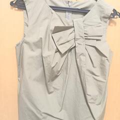 人気ブランドアンドクチュール　ノースリーブシャツ　カーキ　綿100％の画像