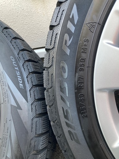 VW 純正 SHARAN スタッドレス タイヤ PIRELLI 4本 セット 美品