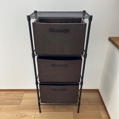 ニトリ スチールラック 3段 カゴ付き 無印 IKEA towe...