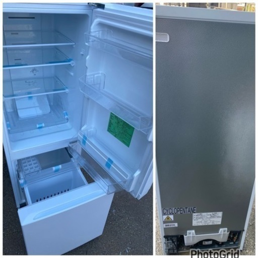 お薦め品‼️美品‼️ YAMADA yselect YRZF15J ヤマダオリジナル ２ドア冷凍冷蔵庫 (156L・右開き) 2023