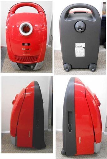 Miele/ミーレ 掃除機 HS14 S 6520 Cat＆Dog レッド 紙パック6個付き 2011年製 紙パッククリーナー 札幌 