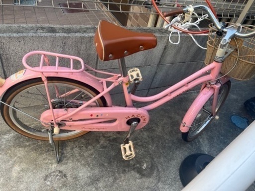 子ども用自転車　補助輪あり　かごつき説明書つき