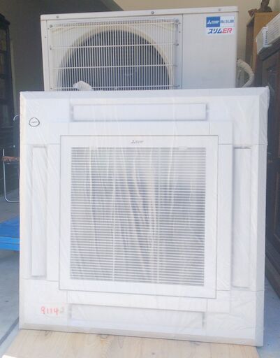 業務用空調機２０１８年式三菱電機４方向天井カセット式４馬力ツインを９０％引きで提供！！