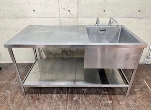 B 一槽シンク 作業台 流し台 ステンレス流し キッチン 洗い場 業務用 台所 流し