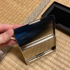 名刺入れ 螺鈿細工 ステンレス製 キーホルダー付き 新品未使用の画像