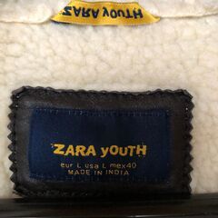 ZARA youth 革ジャン　Ｌサイズ　美品の画像
