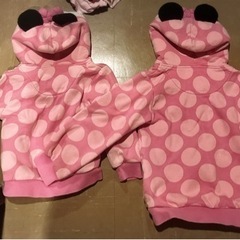 👭姉妹お揃い　ミニーちゃんアウターの画像