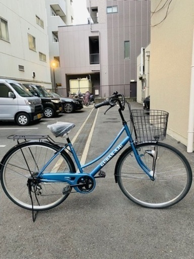 新品みたいな中古自転車！６段変速、オートライト付き。あちこち新品部品に交換もしてます！