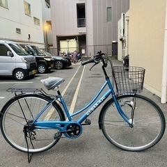 新品みたいな中古自転車！６段変速、オートライト付き。あちこち新品...