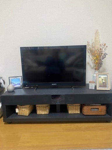 テレビ台 ブラック幅120cm スピーカー付き