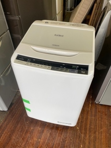 福岡市内配送無料　日立 7．0kg全自動洗濯機 エディオンオリジナル ビートウォッシュ ホワイト BW-V70AE4 W