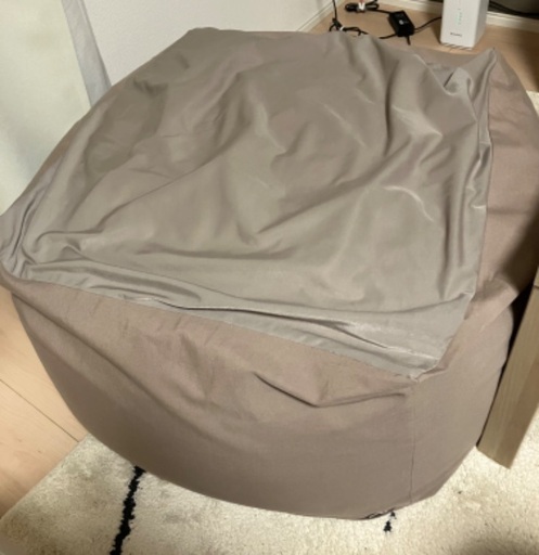 無印良品のビーズクッション大　ベージュ