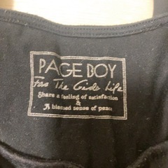 ページボーイ PAGEBOY ノースリーブ 黒 トップス フリルブラウスの画像