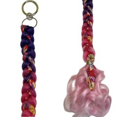 【新品】PR#5 ポニーテールリング　リング付きエクステ　エクステ　紅型の画像