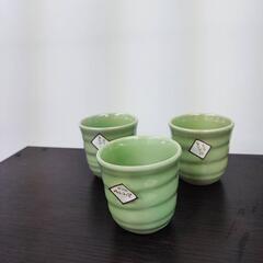 陶芸の美 湯呑みセット 陽山窯 中国宣興陽山窯作 ニューグリーン...