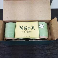 陶芸の美 湯呑みセット 陽山窯 中国宣興陽山窯作 ニューグリーンシリーズの画像