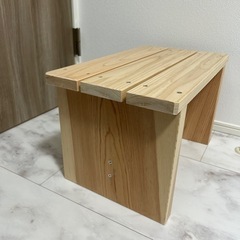 新品　桧　スツール　椅子　台　ステップ台　ステップスツール　プラントスタンド　プランター　植物　卓　椅子　チェアの画像