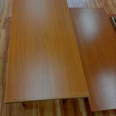 ②【残り2台です！】会議用テーブル(幅1500×奥行600×高さ700・330mm) 高さ二段階タイプの画像